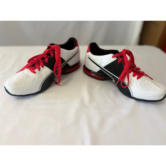 PUMA Tazon 6 FM Training Sneakers White Black Red Men\'s Size 7 (189876-01)